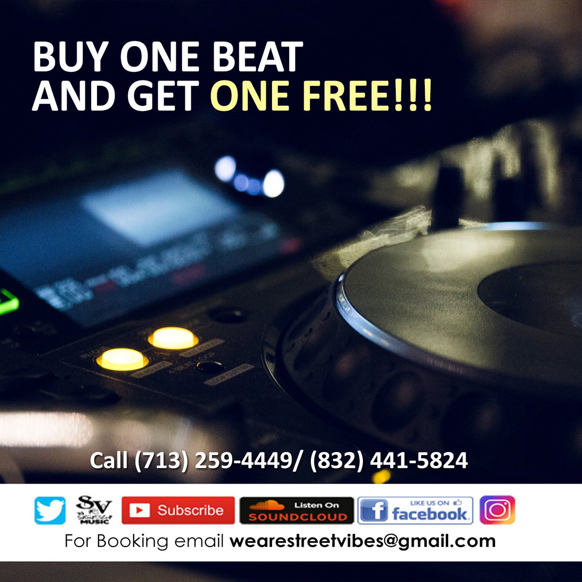 juicej_ula's tweet image. BUY ONE BEAT AND GET ONE FREE!!! for inquiries: Email wearestreetvibes@gmail.com or call (713) 259-4449/ (832) 441-5824 #Wearestreetvibes #streetvibesmusicrecords #streetvibes #juicejula #rickb #skythegoddess #streetmusic