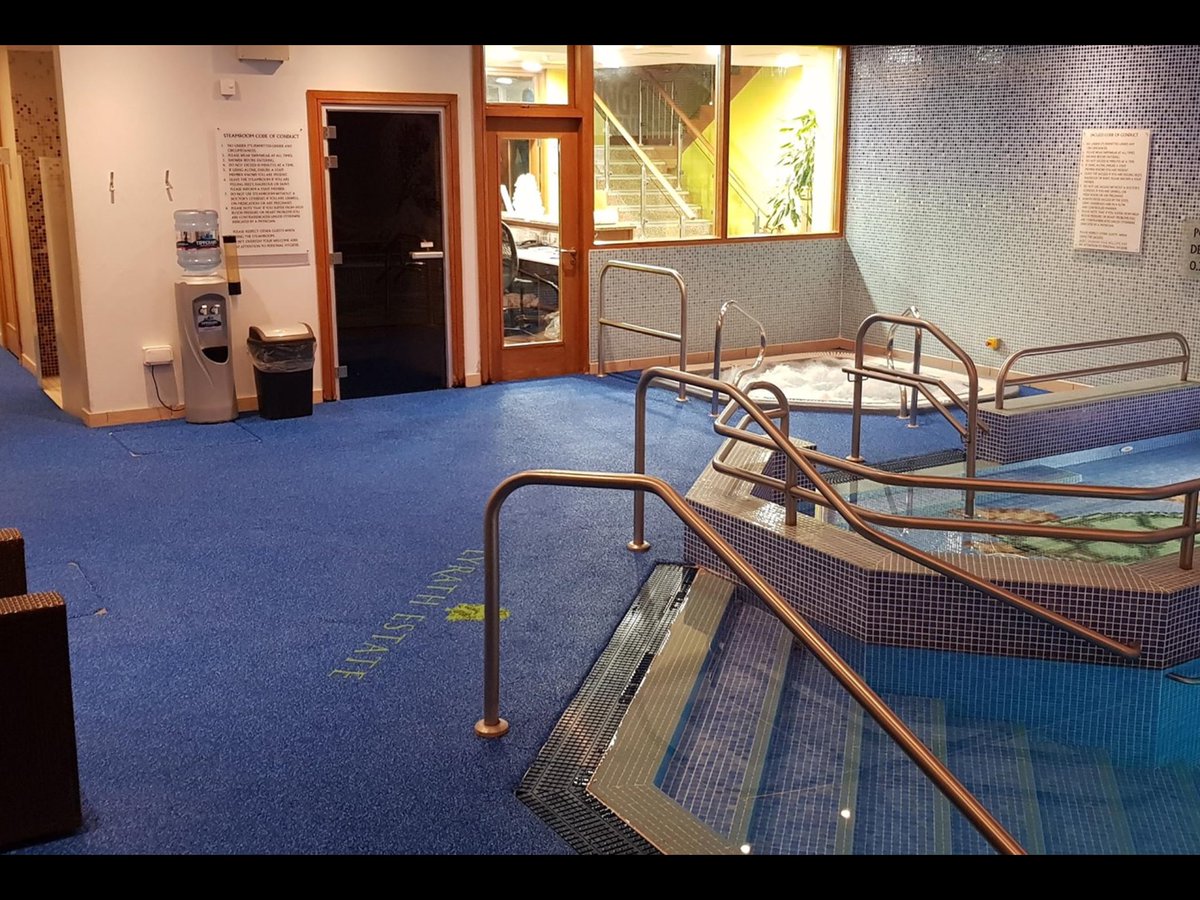 powerfullogos's tweet photo. This multi-award winning hotel making your safety top priority. This two shade blue works well with the luxury, sophistication and style of the Lyrath Estate, Kilkenny. Custom logo at pool entrance to give ownership and branding.  https://t.co/0kpCwjvjQG https://t.co/TSDpSOyJoP