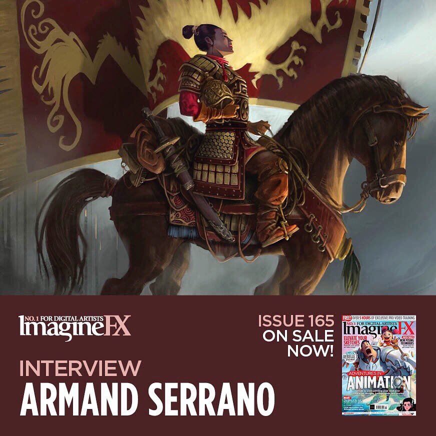 ArmandSerrano's tweet photo. I am honored to be part of the latest issue of @imaginefx together with @Pernilleoe @GenevieveTsai @paintwithnick @Boodlewink @nathanfowkesart @LouiedelCarmen @david_ardinaryas_lojaya @BaderBadruddin and more. Check it out! https://t.co/GnRd3afaXz