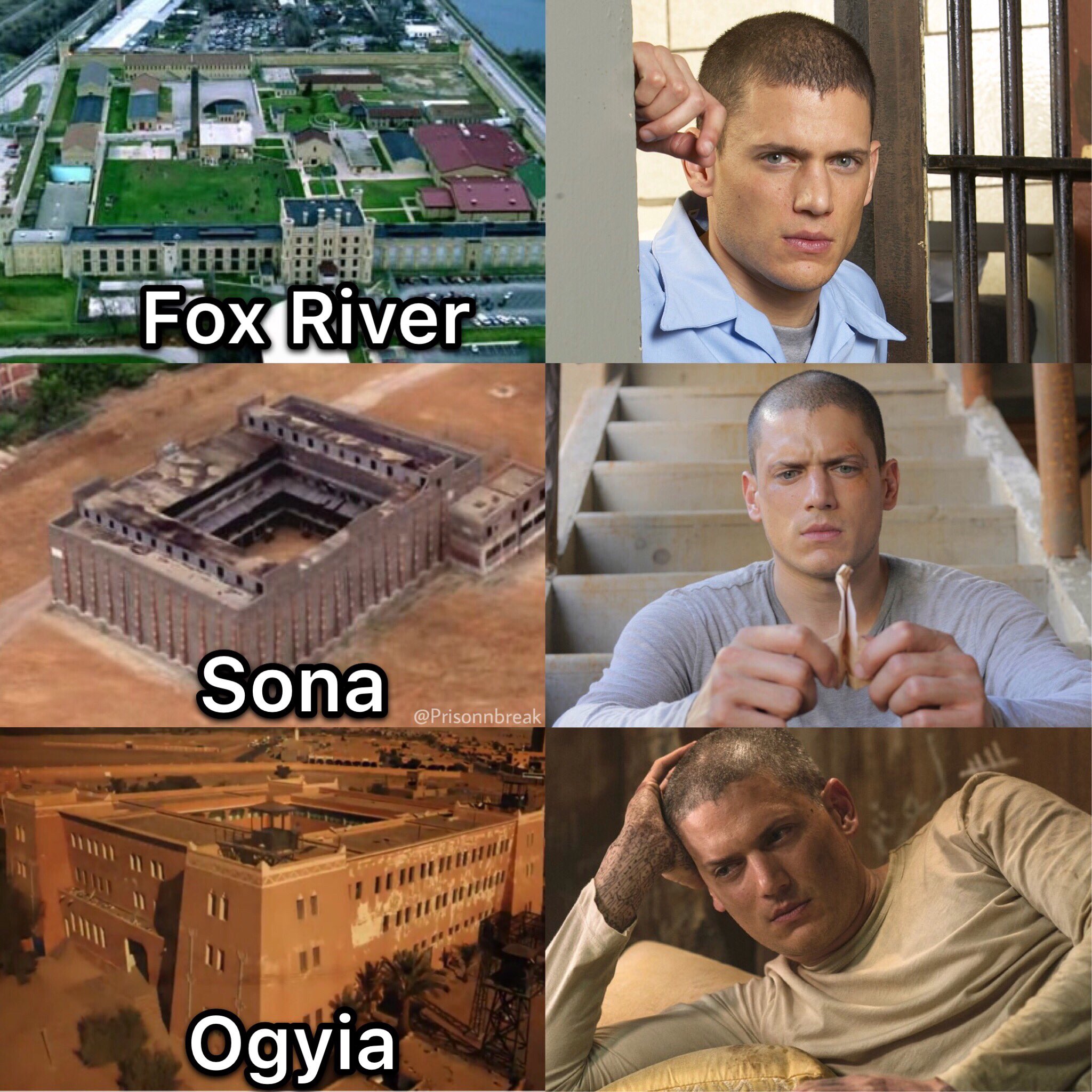 Prison Break 3 Prisons Michael Has Been Locked Up In T Co 38cfh8q2np Twitter