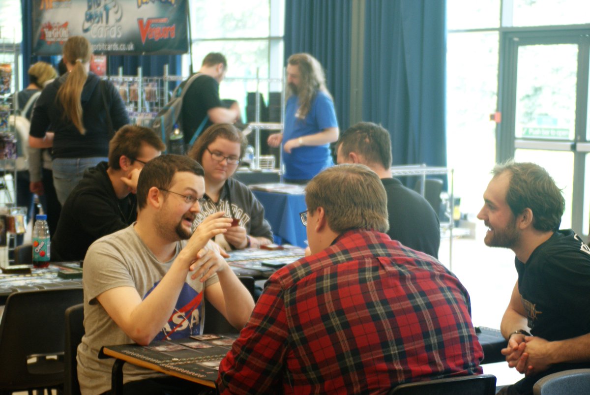 TCG_Con's tweet photo. Pics from the first half of day one of the convention. Tournaments being played are #CardfightVanguard &amp; #FinalFantasyTCG. https://t.co/waL8GZFApJ