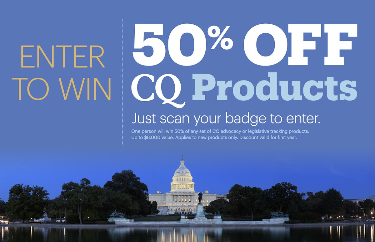 Are you at #ASAE18 and looking for a great deal? Stop by booth #304 and enter to win 50% off of CQ products! You don't want to miss this.