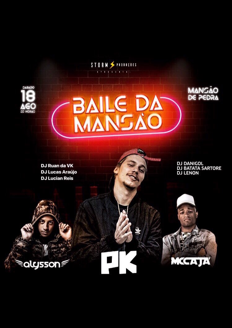 storm_producoes's tweet photo. Boa tarde! Demorou mas chegou! 
Hoje é dia de #BaileDaMansão ! A Mansão de Pedra vai ficar pequena! Quem ainda não comprou ingresso, corre na Over Black que está acabando! https://t.co/mIcqzNJgNk