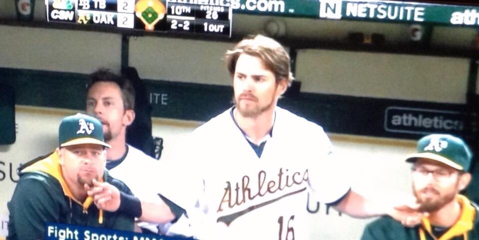 RIMMAN's tweet photo. @jefferysmith5 @brianmctaggart He was happy to be here once @Athletics https://t.co/6Mh5hFaDHw
