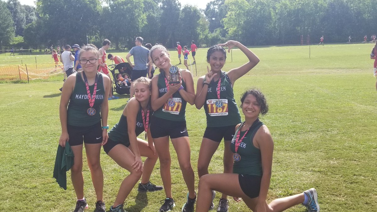 MaydeCreekXCTF's tweet photo. Varsity Girls Team Champions at the Cy Woods Invitational! Way to start off the season!!! @KK_Trnka #hardworkpaysoff #MaydeForThis #hardworkingrams https://t.co/4w2TpMS6F3