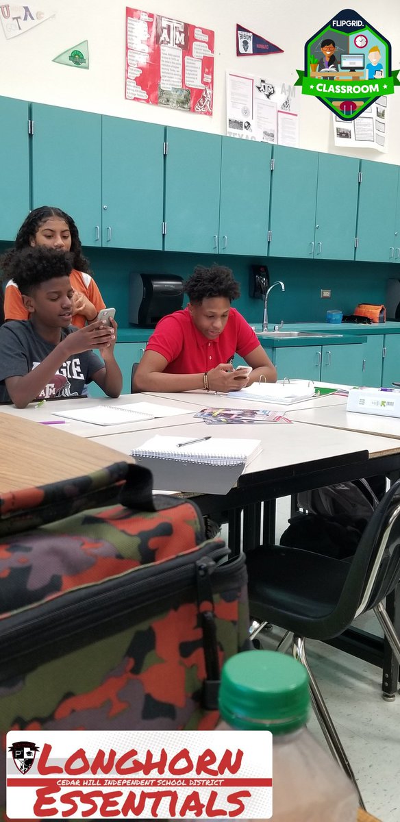Mrs_SRussell's tweet photo. @CHCollegiate @AVIDSRO Grade 8 class being introduced to @Flipgrid #MakingIntroductions #3-2-Reflections of @CHLonghorns Essentials ππ€π€© https://t.co/08FfTMLT2m