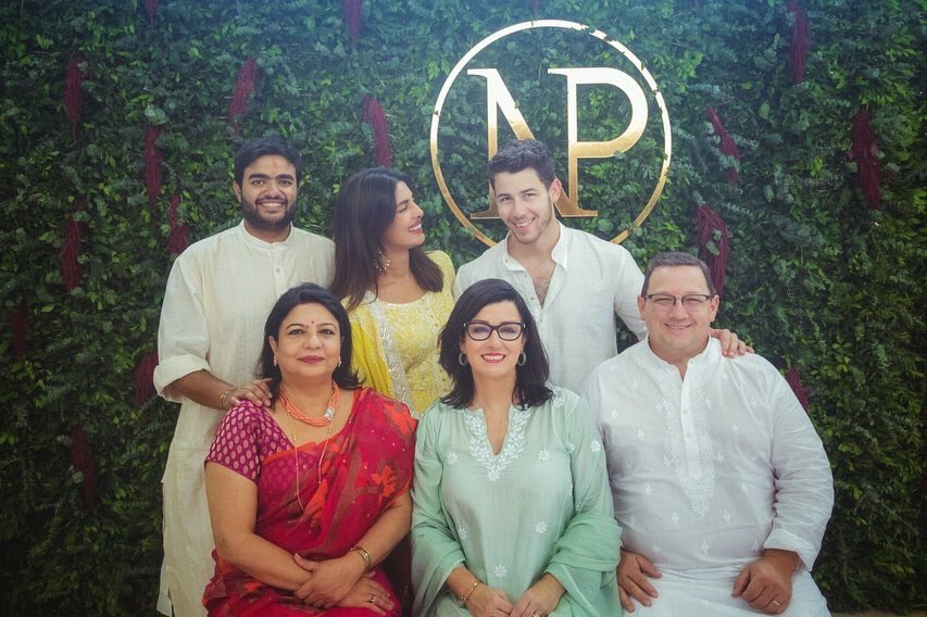NamasteToIndia's tweet photo. Mumbai: The Texan singer, formerly part of the Jonas Brothers, and the Bollywood superstar held a private engagement ceremony in Mumbai on Saturday. Both wore traditional Indian clothes.

#NickyankaEngagement #PriyankaNickEngagement #Bollywood #Hollywood https://t.co/izz1FEP4t3