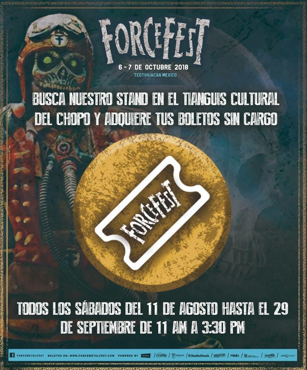 BienPincheFuert's tweet photo. Ya tienes tus accesos para @forcefestival #ForceFest2018 ??? aqui una buena opcion para poder estar el 6 y 7 de octubre en #Teotihuacan #Mexico @LiveTalentMx, @Reactor105  y @BienPincheFuert Invitan. https://t.co/hfCMa1u5Cz
