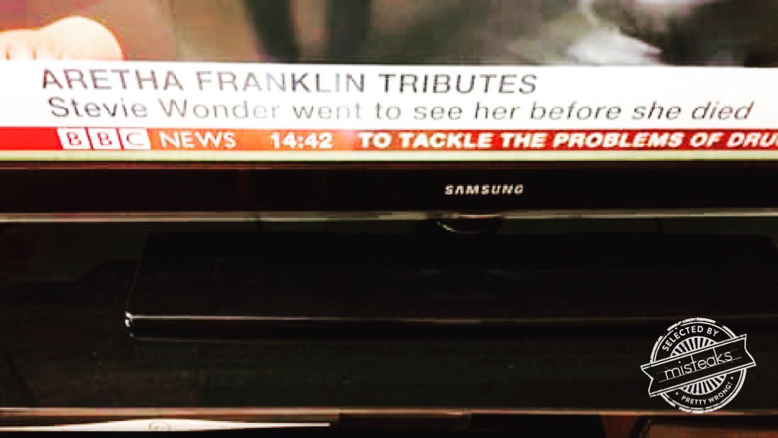 I beg to differ ... #misteak #ArethaFranklin #StevieWonder #bbcnews