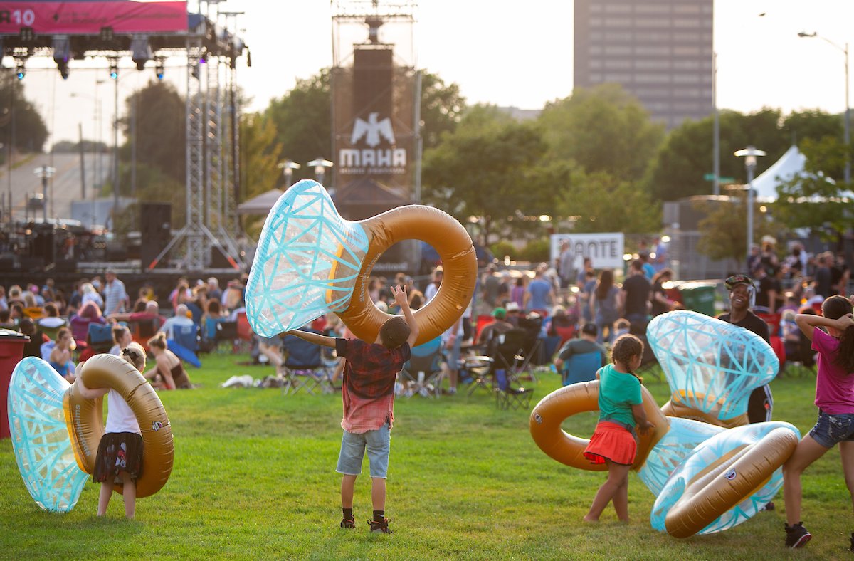 UNOmaha's tweet photo. Day 2 of the @mahafestival starts now! UNO is a proud partner of the festival. Enjoy today's lineup of great entertainment 🎵 #Maha10 #MahaRocks https://t.co/q1DsQnCoGM