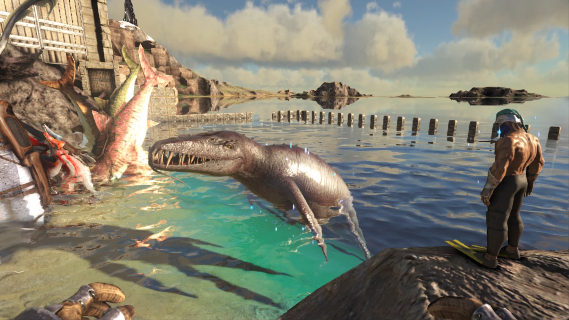 いたち 公式サーバーで初テイム 幻のリオプレウロドン しかもイベカラーときた 30分間の幸せ Ark Ps4share