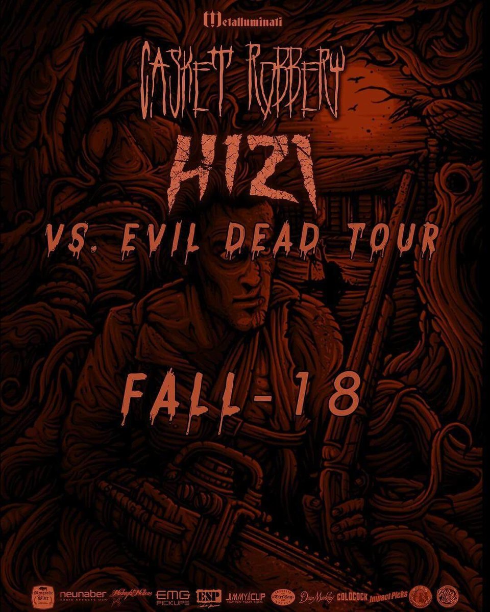 CasketRobbery's tweet photo. Tour Announcement!

@Metalluminati #TheJimmyClip @DeanMarkleyUSA @EMG_PICKUPS @ESPGuitarsUSA @DirtbagClothing #ImpactPicks @coldcockwhiskey #MidnightMotions @NeunaberAudio @RINDentertain 
#vsevildeadtour #booking #bookingagent #metalband #metalisfamily #tour #tourlife https://t.co/lWKPVl3zJA