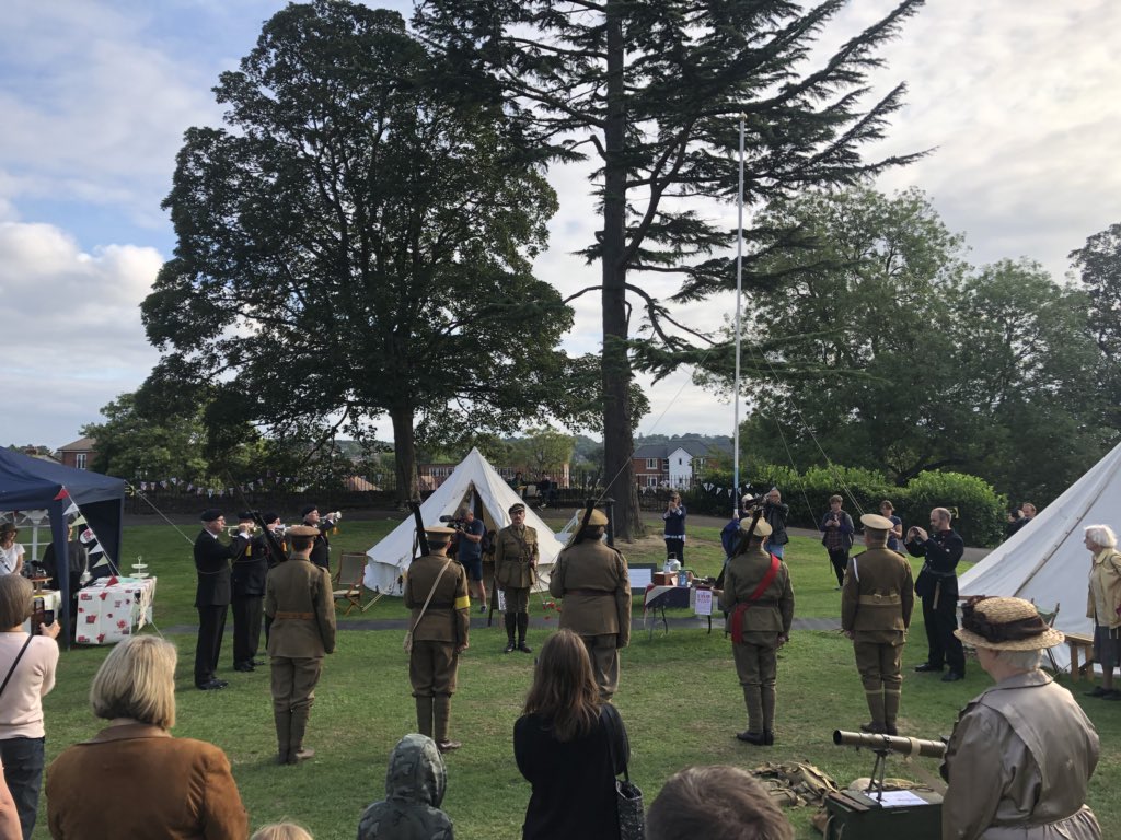 Wonderful day here at #Tonbridge100 with a fitting ending of the Last Post. More tomorrow, join us for a fascinating slice of history!  Big thanks to @PamidgeMills for her amazing work &amp; a shout out for the cake and tea of the Women’s Institute!