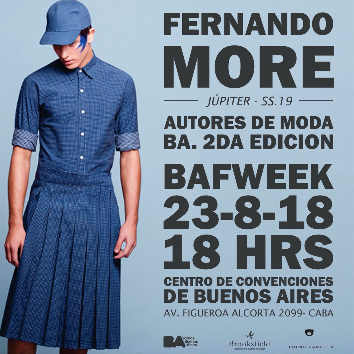 more8017's tweet photo. DESFILE!! Jueves 23-8-18 // 18 hrs // @bafweekoficial // centro de convenciones - av Figueroa Alcorta 2099 - entrada libre y gratuita - #amomore #moreboys #cool #menstyle ph: @gonpepe modelo: @agustinvisciglia para @dhrmodels makeup: @gasparinimakeup style: @carolastevani https://t.co/KM7hf75rar