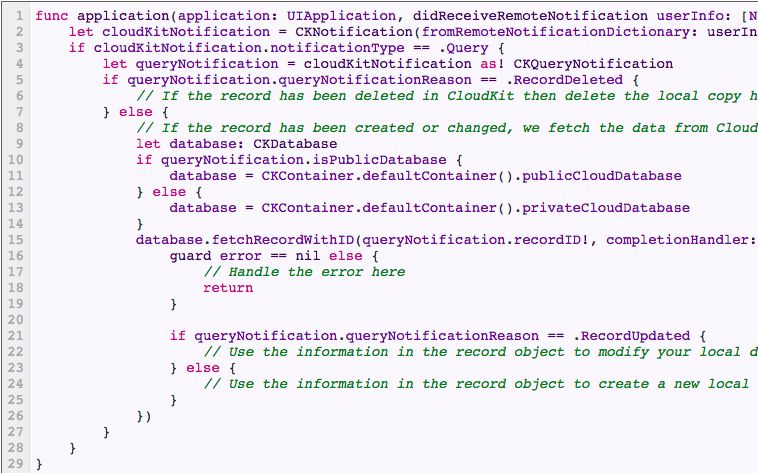 invasivecode's tweet image. [iOS Tutorial] 3rd of 3 Apple #CloudKit posts: Use subscriptions to be notified about changes to your data, like when a record is changed, a new record has been added, or an existing record has been deleted, in CloudKit. buff.ly/2GYwGDR #iOS