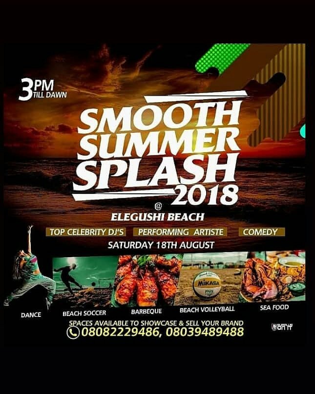 spicesofafrica's tweet photo. . @iamdannydreams performing tonight, #SmoothSummerSplash2018 VENUE: Elegushi beach
TIME: 2pm Till Dawn
Tickets: 2k
Get #Tickets Via @NaijaTicketShop @DJSMOOTHNIGERIA
#SmoothSummerSplashAug18th
cc @hundeshuga https://t.co/tI2NdzeAC1