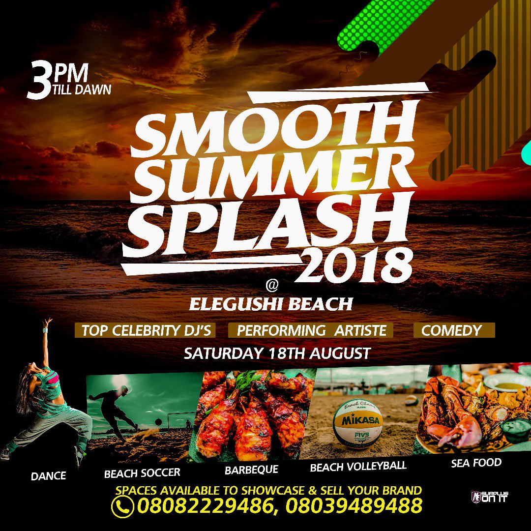 spicesofafrica's tweet photo. One stage, One Mic, 15 DJs, 35 Super stars! E Fe Joku ni o #SmoothSummerSplash2018
@DJSMOOTHNIGERIA
cc @HundeShuga https://t.co/OuKPYrrcjO