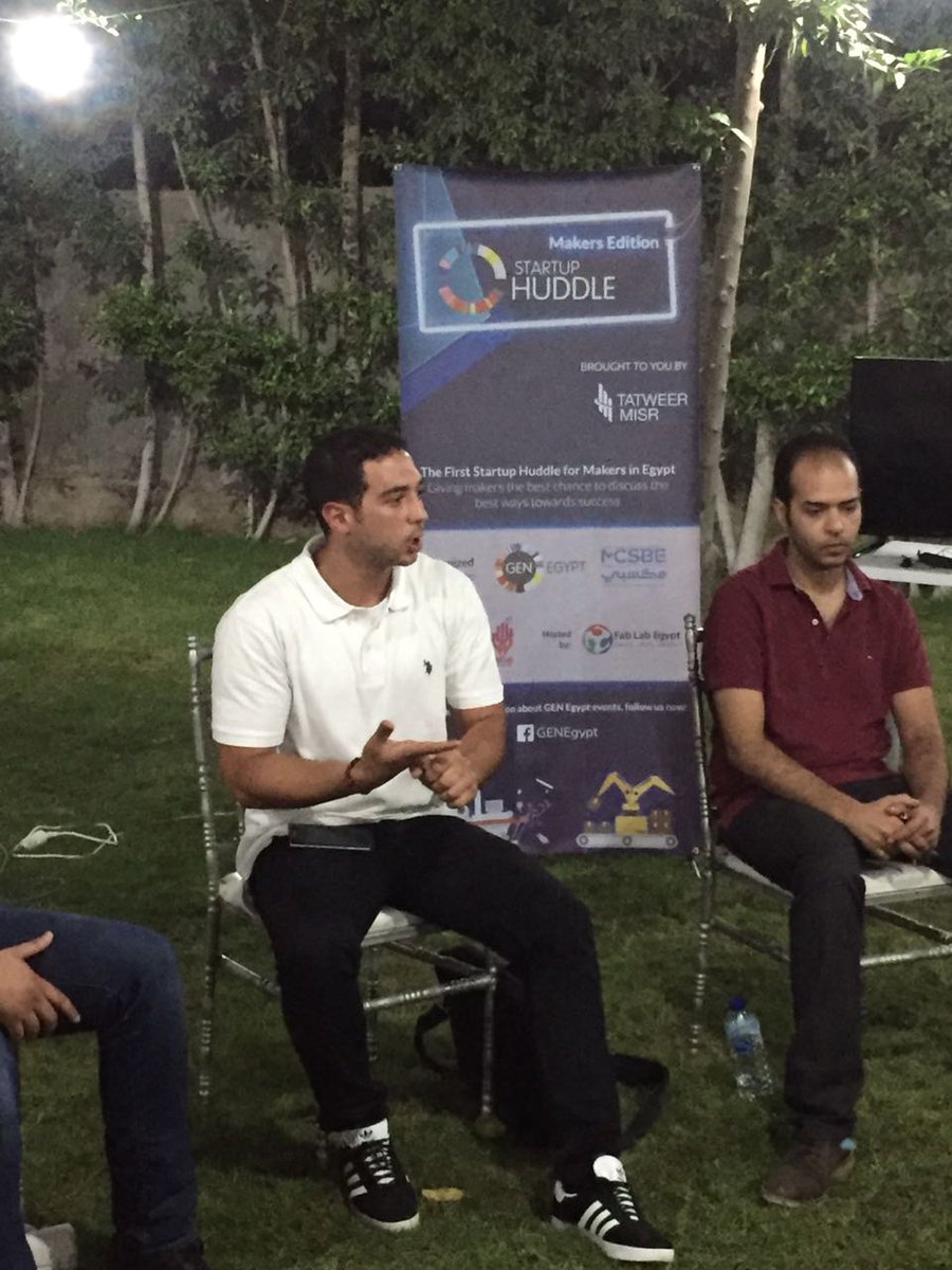 GENEgypt's tweet photo. #StartupHuddle Makers first speaker, Mohamed ElHossary, co-founder of Etba3ly 3D is telling us more about the startup's vision and goals!
#GENEgypt #MCSBE #ICSB #FabLabEgypt #San3aHub #TatweerMisr https://t.co/cZppK8JDoh