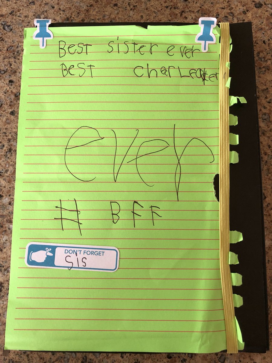 abbyestes14's tweet photo. Sometimes my kiddos can be so sweet!! Jax wrote this to Gabby! ❤️ https://t.co/7bBJpw49pu
