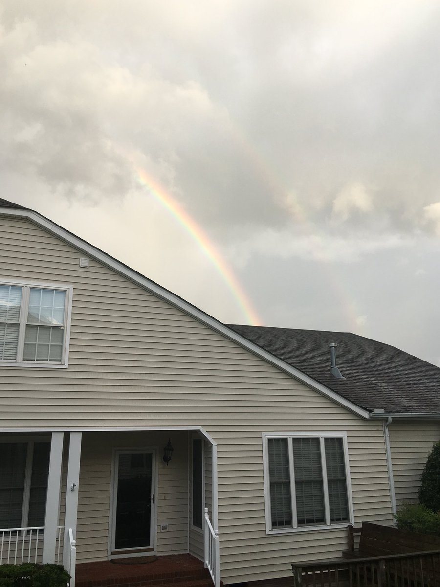 RayeRector's tweet image. I just knew there would be a rainbow in this storm and, look—-a double!! Proof it pays to be optimistic! 😊