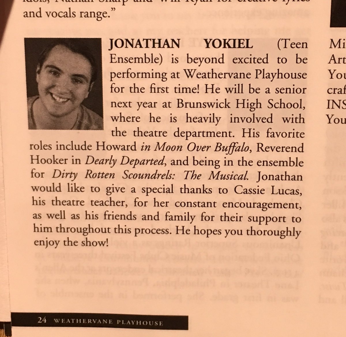 TheDevilier's tweet photo. Senior Jonathan Yokiel represents Brunswick’s theatre department in the musical comedy production of Bye Bye Birdie at Weathervane Playhouse in Akron, Ohio. Congratulations, Jonathan! #BrunswickPRIDE https://t.co/nB6YKnA7FF