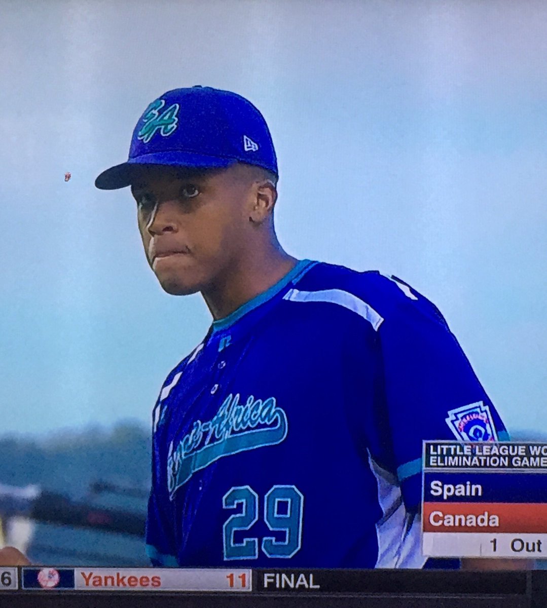 OnAirKB's tweet photo. Iโm pretty sure the pitcher for Spain in the Little League World Series is a junior at Clemson. #LLWS #DannyAlmonte 2.0 https://t.co/WUqUIC0CCx