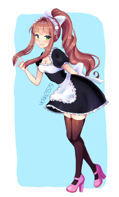 "I would have loved to wear some cute clothes for you." #DDLC #Monika 