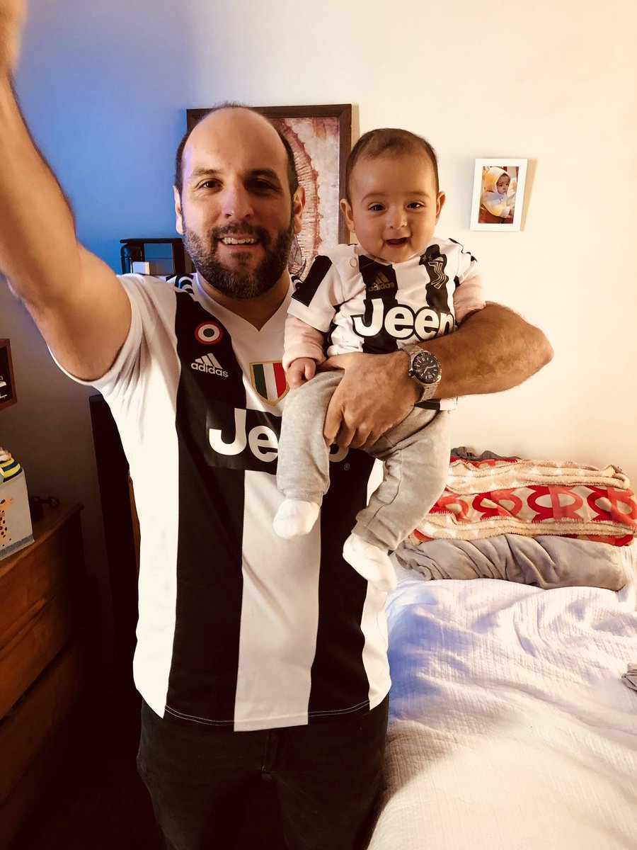 matr80's tweet photo. My baby 👶🏼 🍼 April’s first game #Soccer passion #FORZAJUVE @juventus @Cristiano great game !! #babyapril ❤️ 😍 https://t.co/64LiyBmU1K