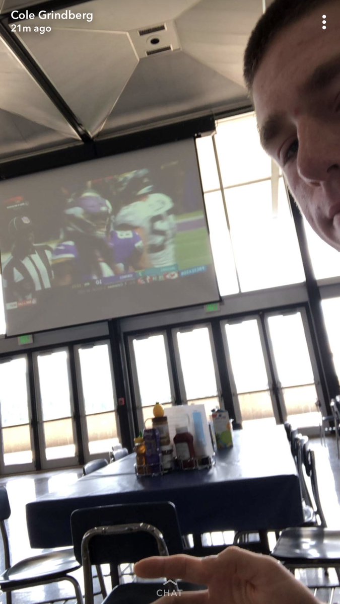 vikessquad's tweet photo. Glad to see our buddy @Cole_Grindberg tune into some preseason banter from the Air Force in Colorado. #GoFalcons https://t.co/Mxt8dO7kKb