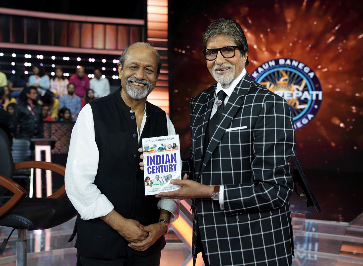 SrBachchan's tweet image. T 2904 - Dear friend and colleague Siddharta Basu aka 'Babu' "Indian Century" .. a delight to release it and to possess its valuable contents ..