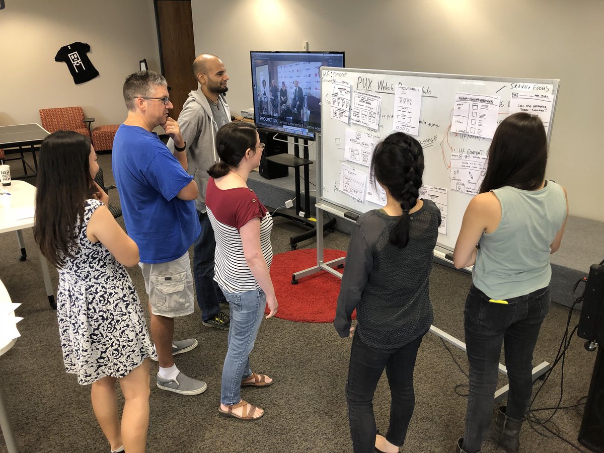 projectuxtv's tweet image. Facilitating a design studio workshop today for the new ProjectUX website #UX #designthinking @BrianKSullivan