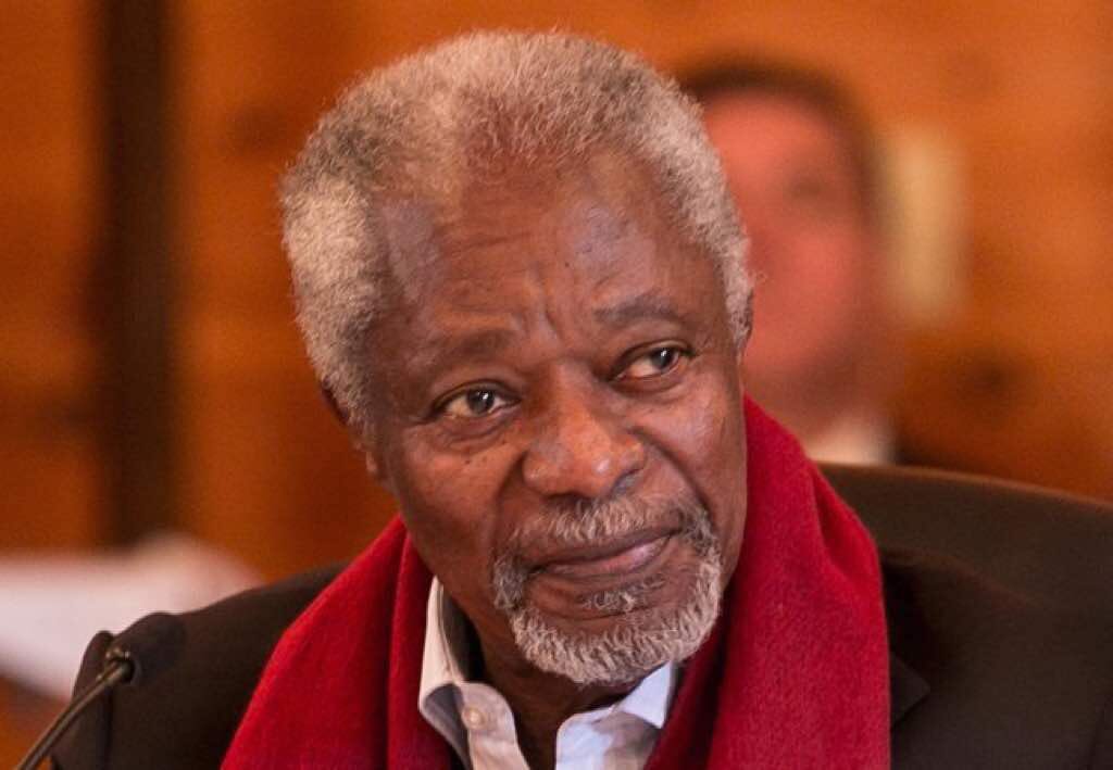 PatrickAwuahJr's tweet photo. I am sad to learn about Kofi Annan's passing, but also very grateful for his life. He was a gentle soul and a powerful leader -- an example for us all. https://t.co/7AXwteXzB8