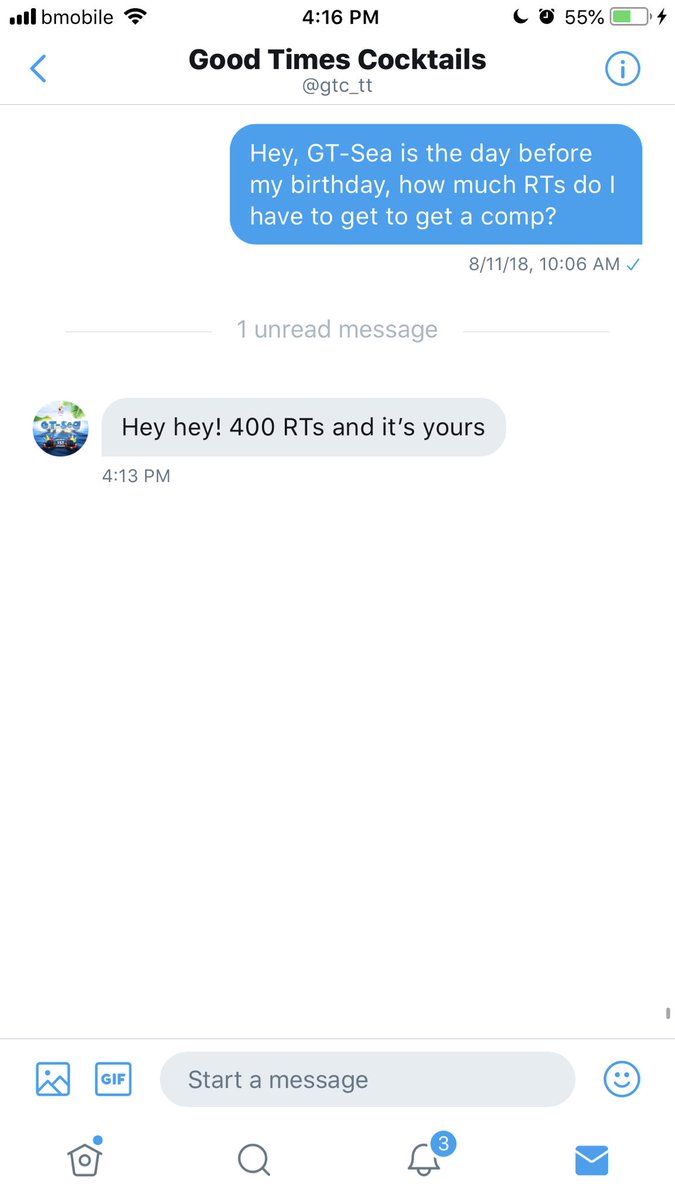 <a href="/gtc_tt/">☀️Good Times Cocktails☀️</a> said if I can get 400 RTs I can get a comp. Timeline y’all think y’all could help ya girl out? PLEASE 😭