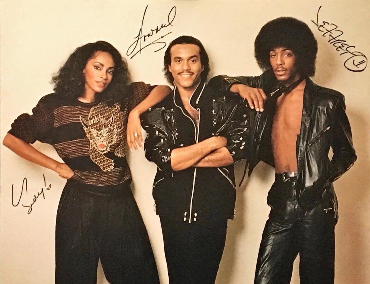 Shalamar 1982 “Friends” album era. Jody Watley, Howard Hewett, Jeffrey Daniel Fan Club signed photo postcard