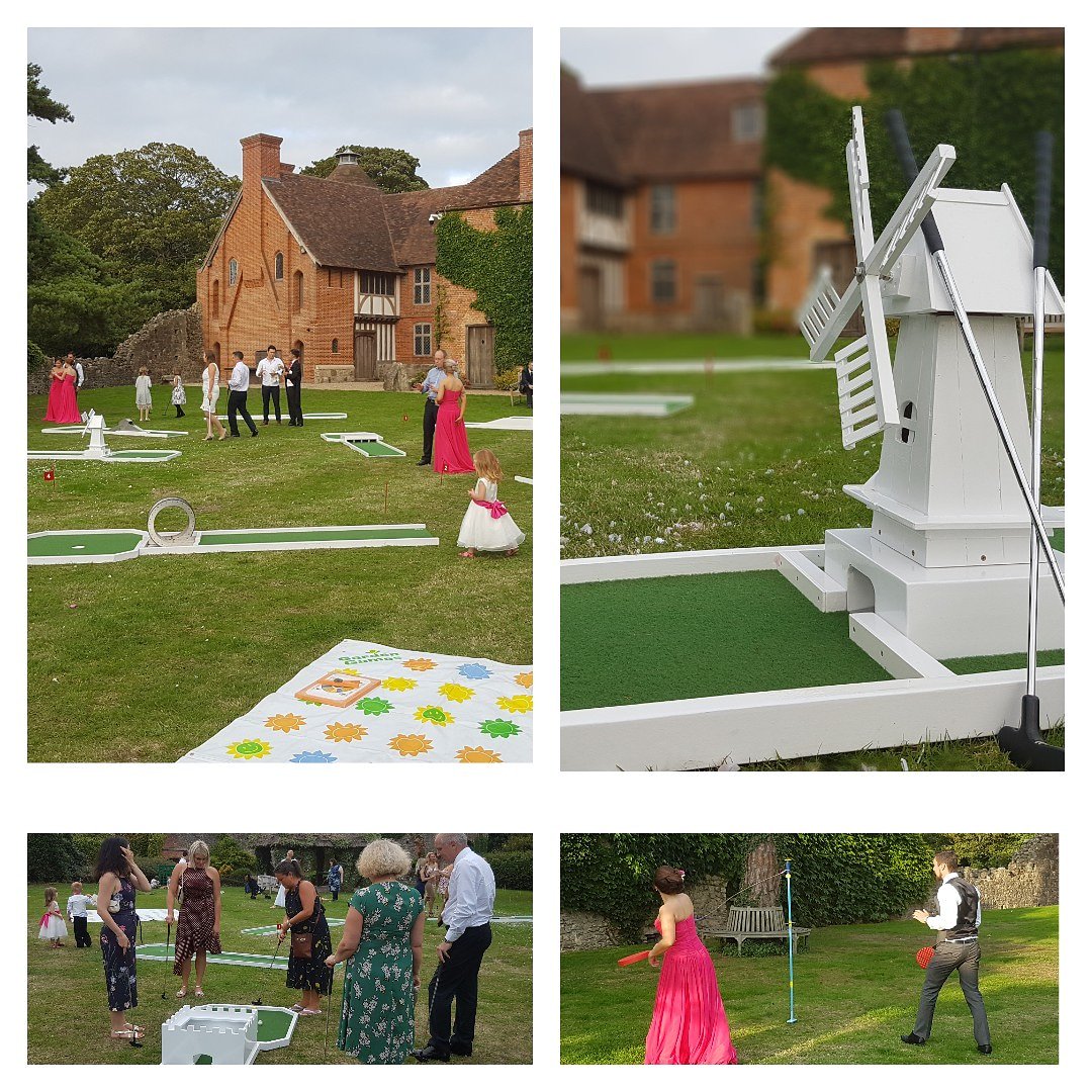 A lovely afternoon at yet another #wedding with our fantastic #MobileCrazyGolf. This time at the impressive <a href="/WestenhangerC/">Westenhanger Castle</a>.

It really is a fantastic idea for #WeddingEntertainment for all ages.

#MiniGolfHire #EventHire