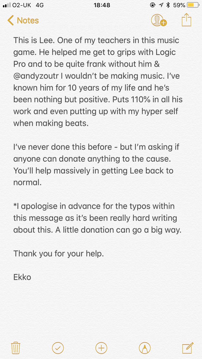 Ekkwinox's tweet photo. Please share and donate if you can. I know asking you guys for money isn’t my place. But all I want to do is help save a talented friend and a father. 

Every little bit goes a long way. 

#SaveLee 🙏🏾 

https://t.co/Nr8DFae25Z https://t.co/YcoxK5gXS4
