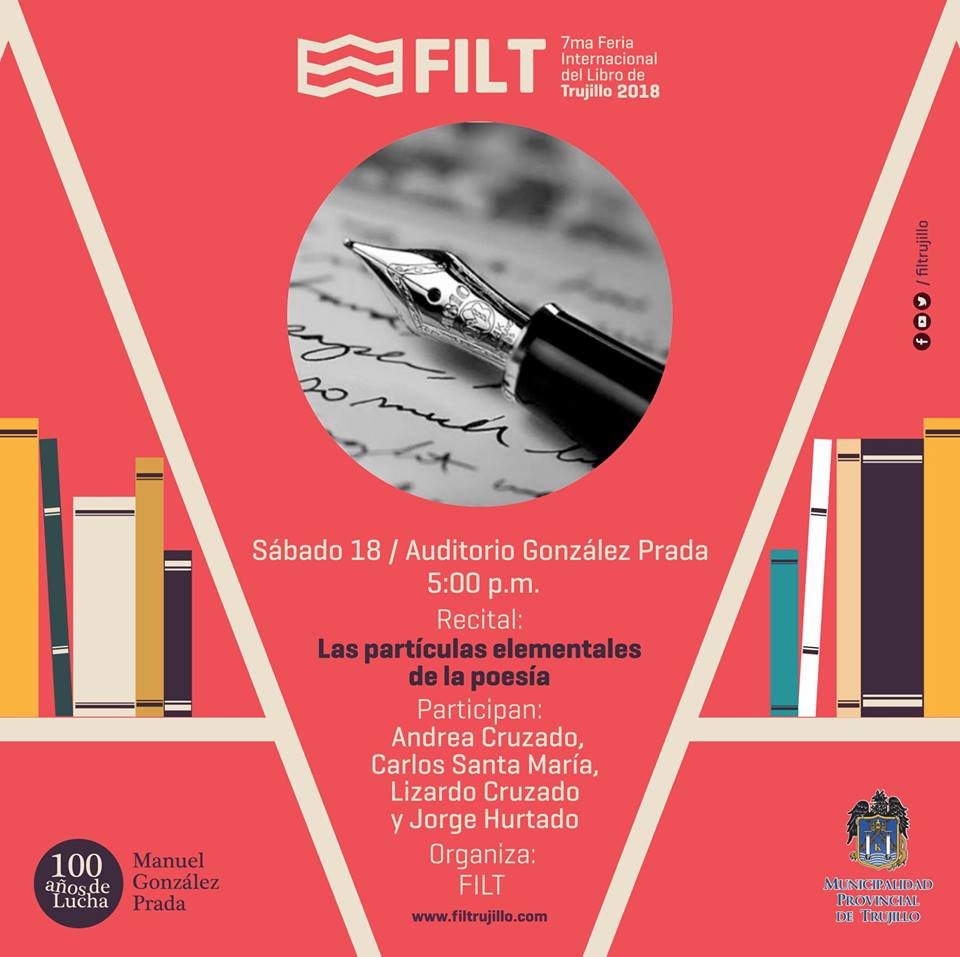 Les compartimos las actividades programadas para hoy. #FILT2018 #ManuelGonzálezPrada #100AñosDeLucha