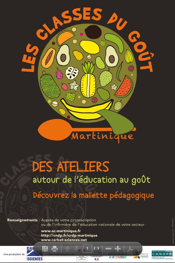 Prefet972's tweet image. #ClasseDuGoût Dès la rentrée prochaine, les enseignants de cycle 3 pourront profiter d’un programme d’ateliers et d’une mallette pédagogique sur l’éducation au #goût et adaptés aux spécificités de la #Martinique par le Carbet ds Sciences. + d&apos;infos sur 👉 ow.ly/hJ5g30lrXyr