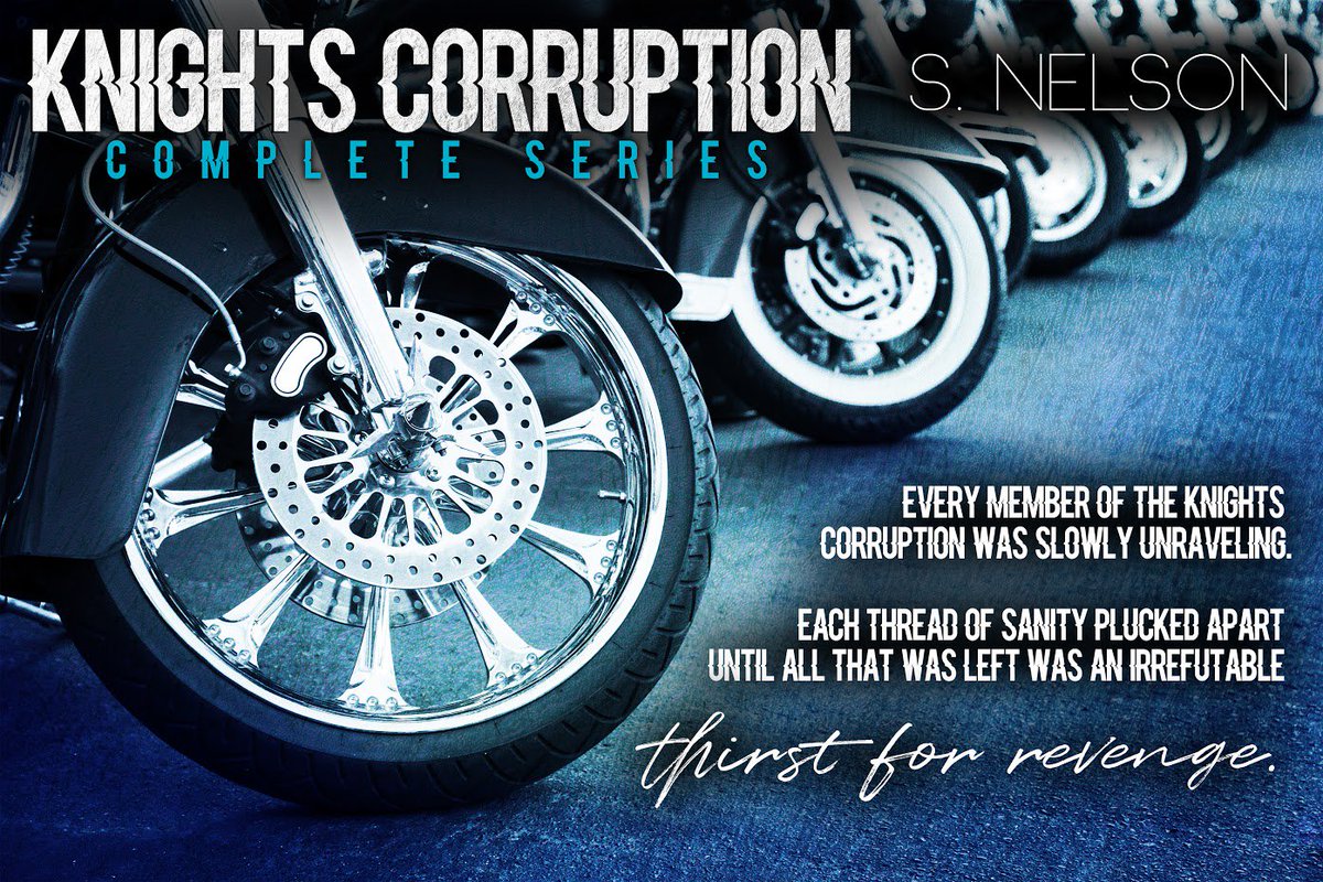🌸 #PoolSideReads 🌸
Knights Corruption MC Complete Series @authorsnelson1  
#Marek #Stone #Jagger #Tripp #Ryder
#Amazon mybook.to/KCMCCompleteSe…
#iBooks apple.co/2vgDxHU
#Kobo bit.ly/2H0D0vc
#B&N bit.ly/2t13vf0