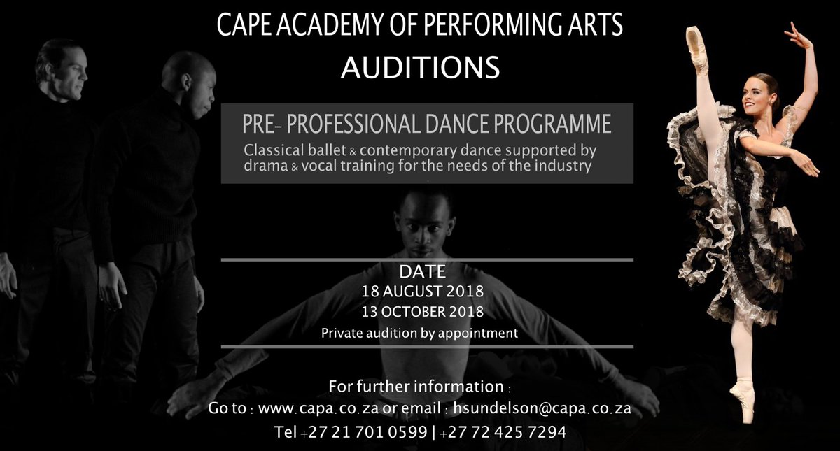 Wonderful first audition for the #CAPA <a href="/CAPA_CapeTown/">CAPA</a> 2019 intake today. Young SA talent is always inspiring. 2nd opportunity to audition in Oct ‘18. <a href="/CDC_SouthAfrica/">Cape Dance Company</a>