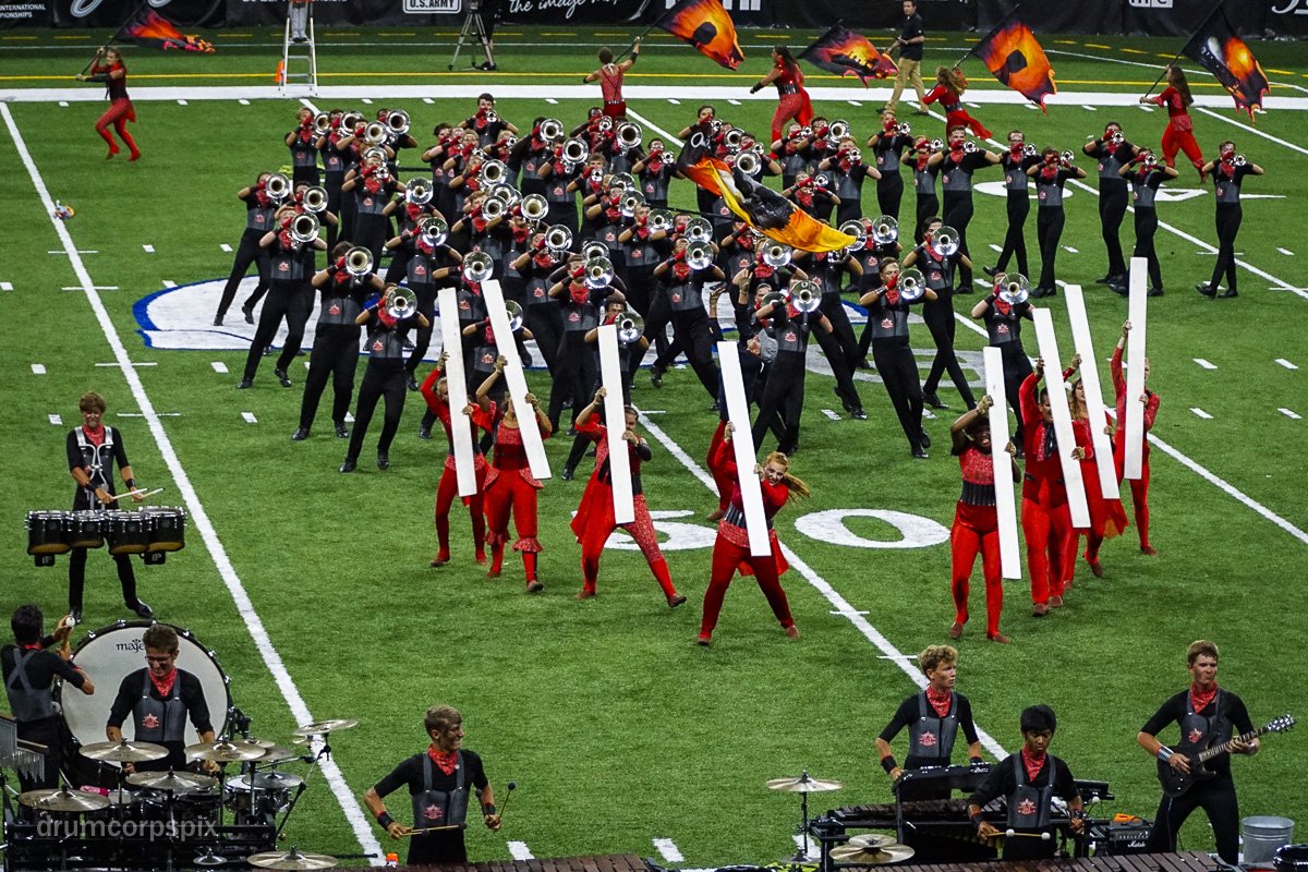 DrumCorpsPix's tweet photo. Music City // DCI Prelims #dci2018 #HellOnWheels https://t.co/MSa2ODBWNf