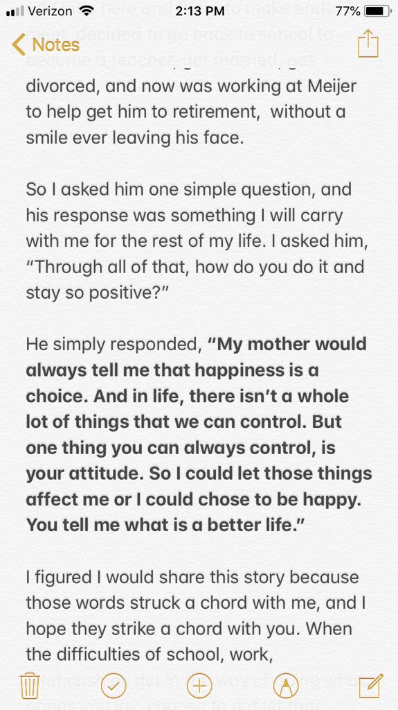 AllOut_Biltz's tweet photo. Words of wisdom from the Meijer breakroom: 

“Happiness is a choice”

A MUST READ  🙌🏻 https://t.co/ke1BVtbmfB
