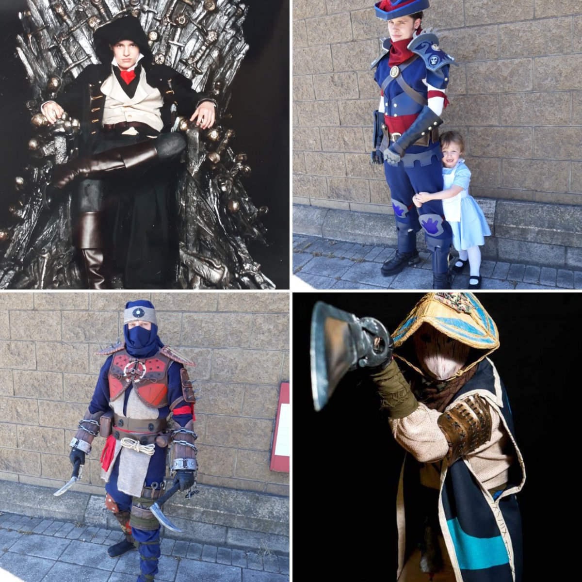 SaraScales2's tweet photo. My cosplay family #cosplayfamily #cosplay #assasinscreedarno #rogue #WorldofWarcraft #littlealice #shinobi #nobushi https://t.co/BdMhFVhydp