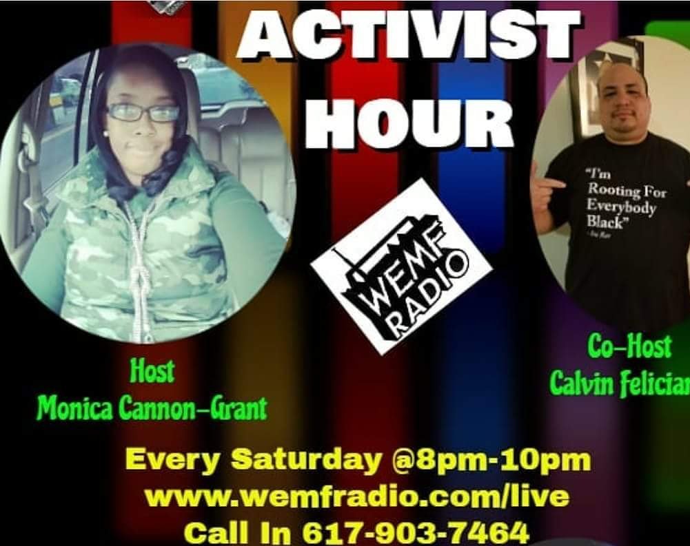 FightSupremacy1's tweet photo. Tonight 8pm to 10pm! "Activist Hour" presented by Violence In Boston Inc. On @WEMFRadio. With host @ProRockThrower &amp; Co-host Calvin Feliciano. Discussing Violence, Politics &amp; Everything in between. https://t.co/pm4Fd45hxp