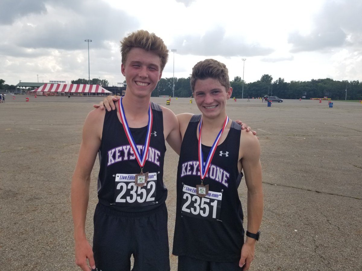 10th and 11th at the pre state meet! Great race and a good start! #keystonepride