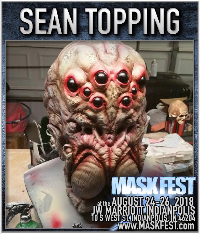 Artist Sean Topping will have a booth at Mask-Fest 2018! Come see us at the JW Marriott in Indianapolis August 24th-26th!