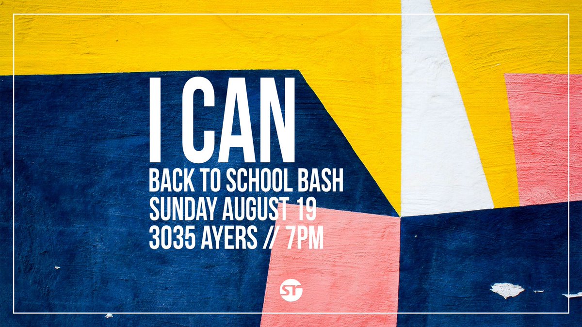 solidrocktv's tweet image. Join us for the I Can Back to School Bash tomorrow at 7pm at our Ayers Campus! We will pray for all students, teachers, and school workers for this upcoming school year! Then, after, students will receive a free shirt and enjoy free watermelon with more fun at our after party!