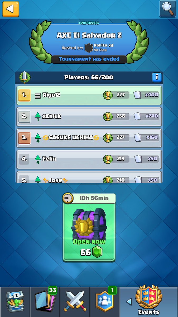 Consigo el Top 1 en el Torneo de @CrownsKings1 y avanzo a la siguiente fase de #AXEGamingLeague 🇸🇻