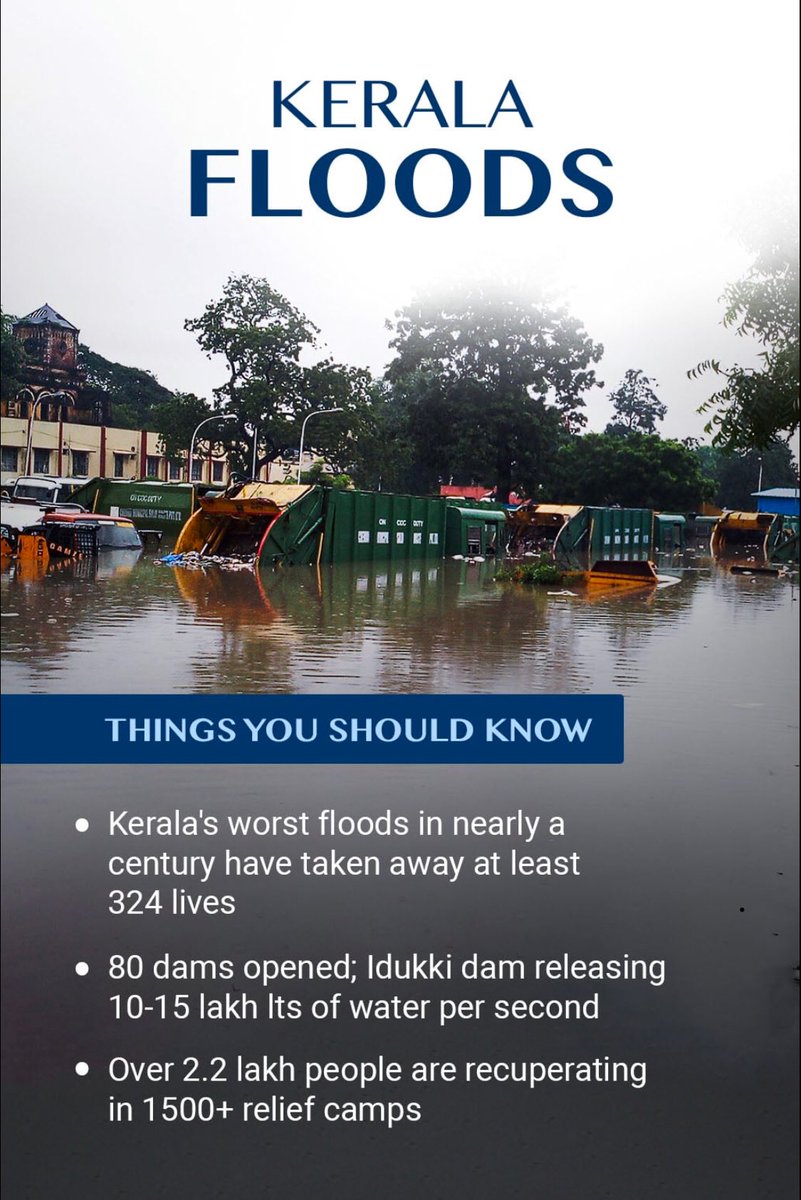 TTravelography's tweet photo. 67 helicopters
24 aircraft
548 motorboats &amp;thousands of rescue personnel from Navy,Army,Air Force,NDRF,Coast Guard,other CAPFs pressed into service to evacuate people from submerged areas to relief camps&amp;distribute relief materials:NCNM
#KeralaFlood #KeralaFloodRelief #KeralaSOS https://t.co/z31R6iAl6O