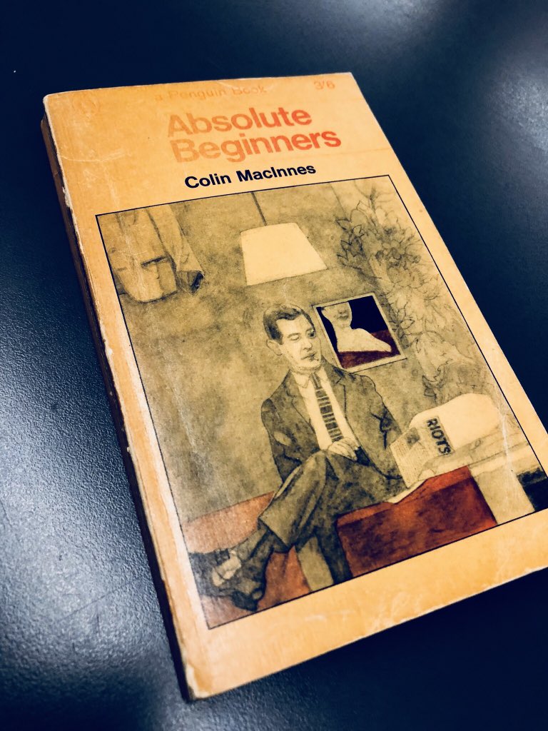 oculardelusion's tweet photo. Found a 1964 copy of Absolute Beginners today. #Penguin #paperback #bookhoarder #colinmacinnes @SeligmanBass @eveferret https://t.co/BHOP6yhj5k